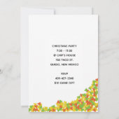 Nacho Kerstman met Chips Feest Uitnodiging (Achterkant)