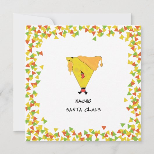 Nacho Kerstman met Chips Kaart (Voorkant)