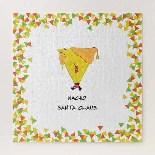 Nacho Kerstman met Chips Legpuzzel (Verticaal)