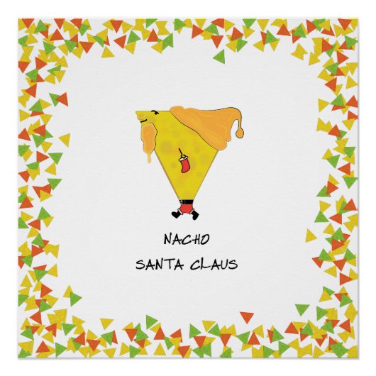 Nacho Kerstman met Chips Perfect Poster (Voorkant)