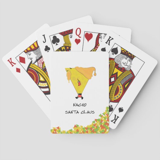 Nacho Kerstman met Chips Pokerkaarten (Achterkant)
