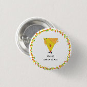 Nacho Kerstman met Chips Ronde Button 3,2 Cm (Voorkant /achterkant)