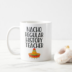 Nacho-leraar regelmatig geschiedenis koffiemok