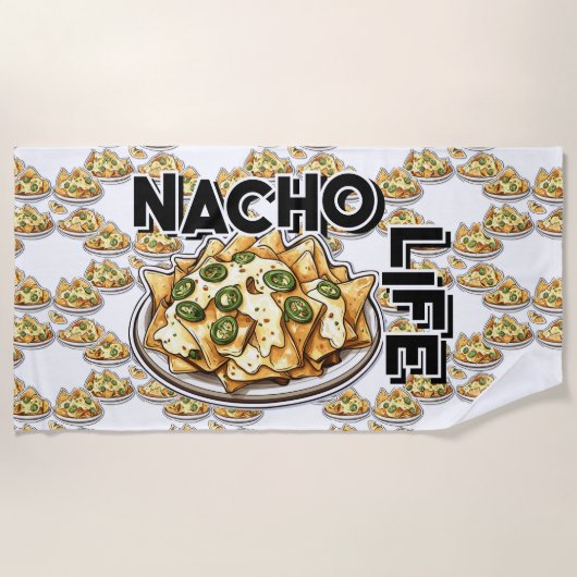 Nacho Life, nacho liefhebber, Strandlaken (Voorkant)
