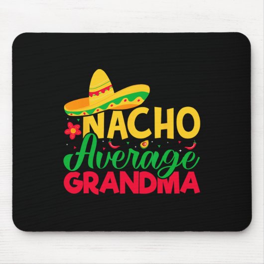 Nacho Lover Oma - Nacho Gemiddelde Oma Cinco Muismat (Voorkant)