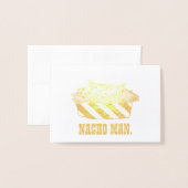 Nacho Man Snack Food Cheese Chips Foodie Funny Folie Kaarten (Voorkant met envelop)