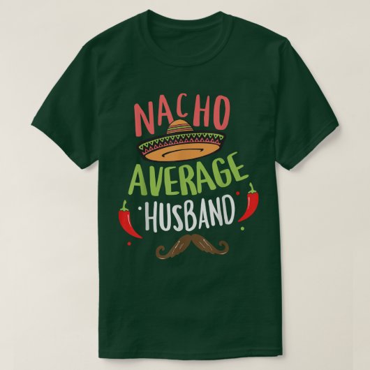 Nacho Meican Mustache Cinco de May T-shirt (Design voorkant)