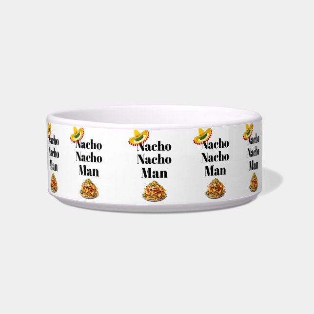 Nacho Nacho Man Pet Bowl Voerbakje (Voorkant)
