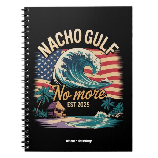 Nacho No More Est 2025 Golf van de VS Notitieboek (Voorkant)