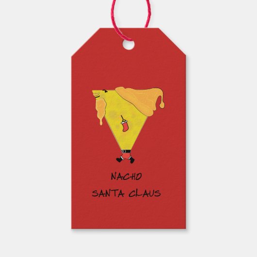 Nacho Santa Claus Cadeaulabel (Voorkant)