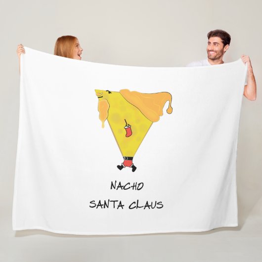 Nacho Santa Claus Fleece Deken (In situ)