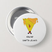 Nacho Santa Claus Ronde Button 7,6 Cm (Voorkant /achterkant)
