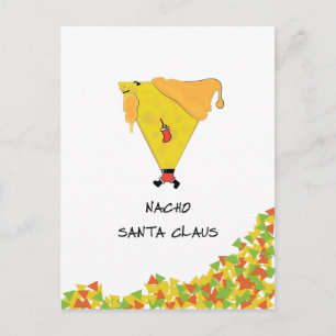 Nacho Santa met Chips Briefkaart