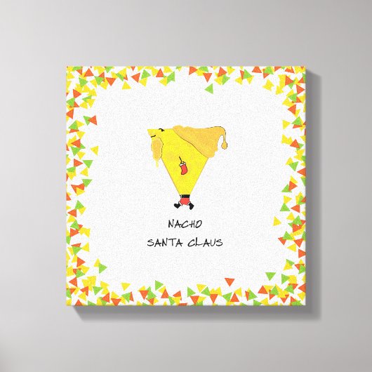 Nacho Santa met Chips Canvas Afdruk (Voorkant)