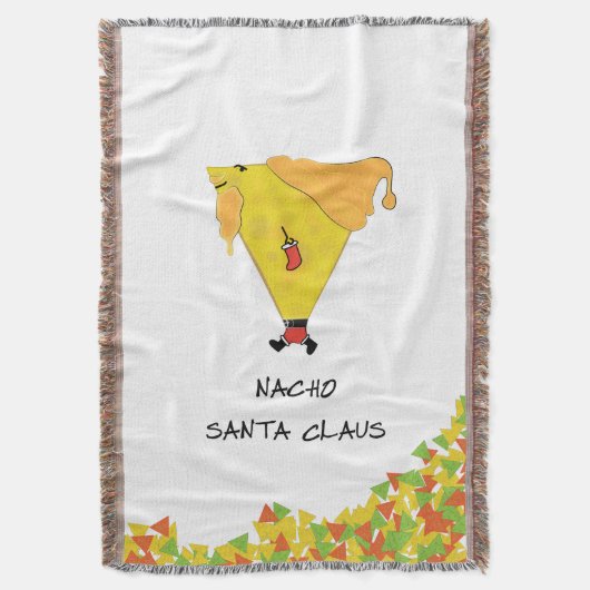 Nacho Santa met Chips Deken (Voorkant Verticaal)