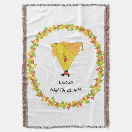 Nacho Santa met Chips Deken (Voorkant Verticaal)