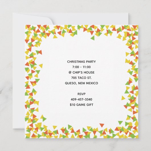 Nacho Santa met Chips Kaart (Achterkant)