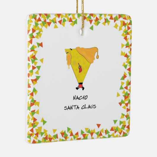 Nacho Santa met Chips Keramisch Ornament (Rechts)
