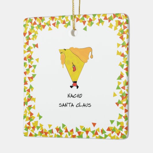Nacho Santa met Chips Keramisch Ornament (Links)