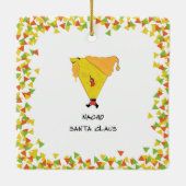 Nacho Santa met Chips Keramisch Ornament (Achterkant)
