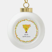 Nacho Santa met Chips Keramische Bal Ornament (Voorkant)