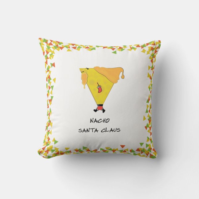 Nacho Santa met Chips Kussen (Voorkant)