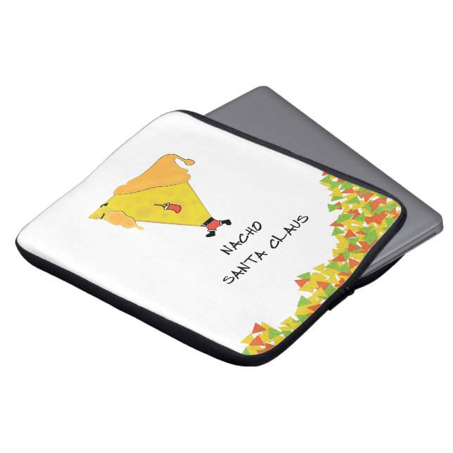 Nacho Santa met Chips Laptop Sleeve (Voorkant top)