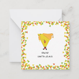 Nacho Santa met Chips Notitiekaartje