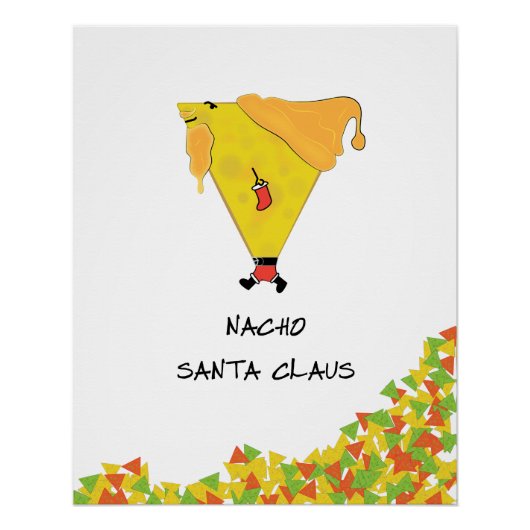 Nacho Santa met Chips Perfect Poster (Voorkant)