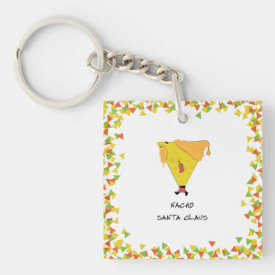 Nacho Santa met Chips Sleutelhanger