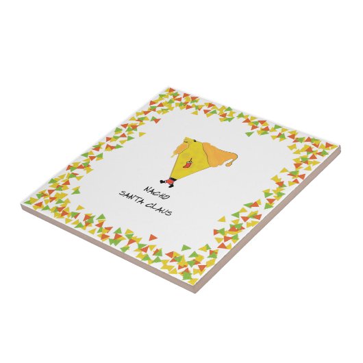 Nacho Santa met Chips Tegeltje (Zijkant)