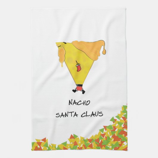 Nacho Santa met Chips Theedoek (Verticaal)