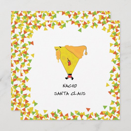 Nacho Sinterklaas met Chips Feestdagenkaart (Voorkant / Achterkant)