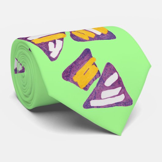 Nacho strop op Electric Mint Stropdas (Opgerold)
