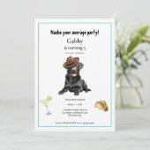 Nacho Uw Gemiddelde Hond Sombrero Uitnodiging (Staand voorkant)