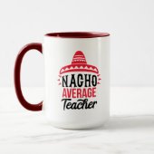 Nacho Uw gemiddelde leraar Sombrero Typografie Mok (Links)