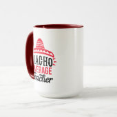 Nacho Uw gemiddelde leraar Sombrero Typografie Mok (Voorkant links)
