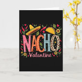 Nacho Valentijn Grappig Mexicaans Eet Humor Ontwer Kaart (Gele Bloem)