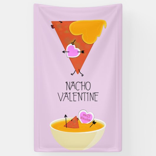 Nacho Valentijnsdag Event Spandoek (Verticaal)