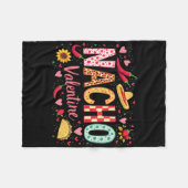 Nacho Valentine Grappige Sombrero En Taco Design Fleece Deken (Voorkant (Horizontaal))