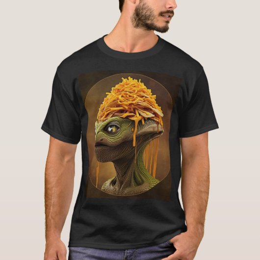 Nachos Alien – Fun Party Snack Art T-shirt (Voorkant)