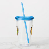 Nachos cartoon illustratie acryl drinkbeker (Links)