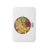 Nachos cartoon illustratie badmat (Voorkant Verticaal)