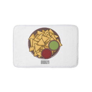 Nachos cartoon illustratie badmat