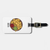 Nachos cartoon illustratie bagagelabel (Voorkant horizontaal)