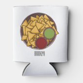 Nachos cartoon illustratie blikjeskoeler (Voorkant)