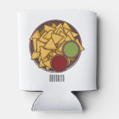 Nachos cartoon illustratie blikjeskoeler (Achterkant)