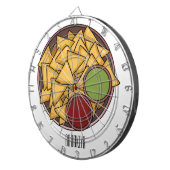 Nachos cartoon illustratie dartbord (Voorkant Rechts)