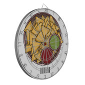 Nachos cartoon illustratie dartbord (Voorkant Links)