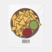 Nachos cartoon illustratie fleece deken (Voorkant)